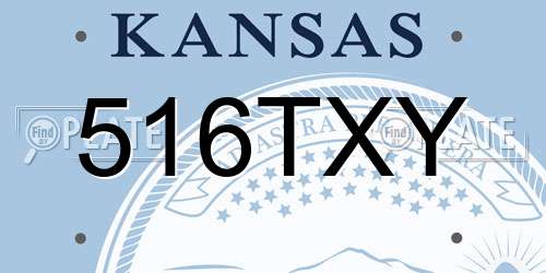 516TXY Kansas License Plate