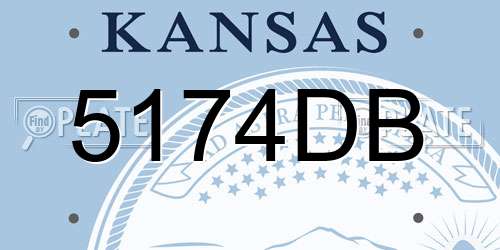 5174DB Kansas License Plate