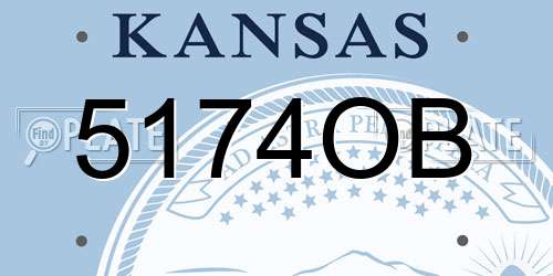 5174OB Kansas License Plate