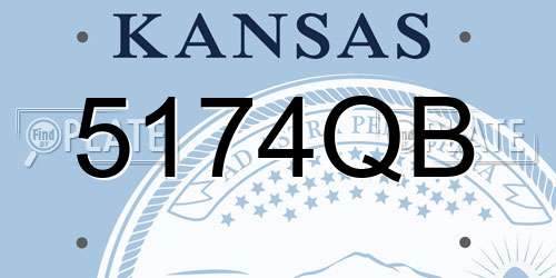 5174QB Kansas License Plate