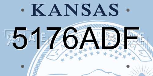 5176ADF Kansas License Plate
