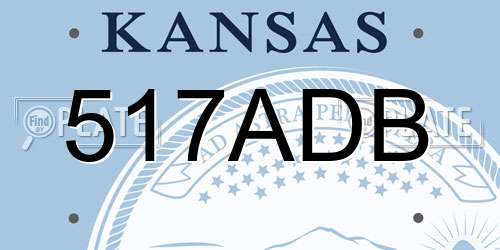 517ADB Kansas License Plate