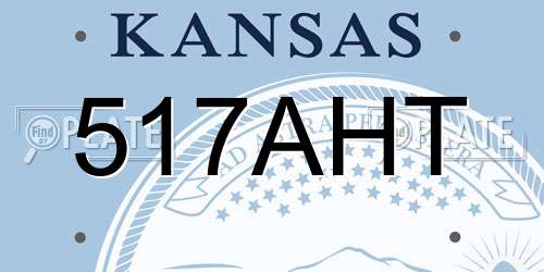 517AHT Kansas License Plate