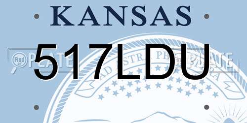 517LDU Kansas License Plate