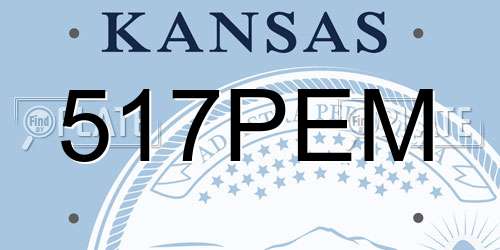 517PEM Kansas License Plate