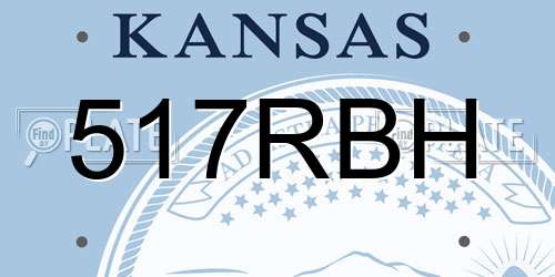 517RBH Kansas License Plate