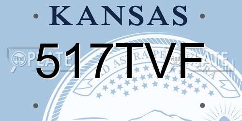 517TVF Kansas License Plate