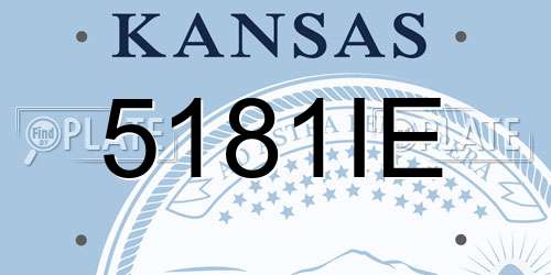 5181IE Kansas License Plate