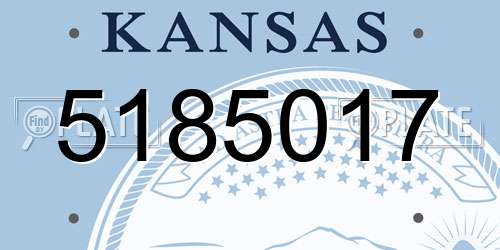 5185017 Kansas License Plate