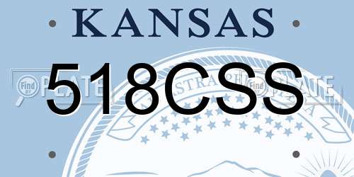 518CSS Kansas License Plate