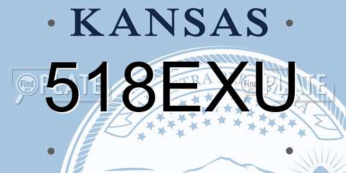 518EXU Kansas License Plate