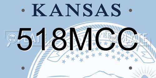 518MCC Kansas License Plate