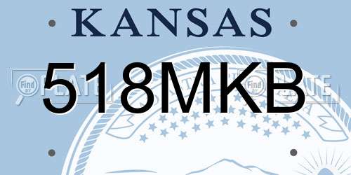 518MKB Kansas License Plate