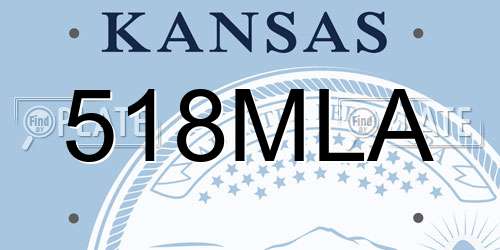 518MLA Kansas License Plate