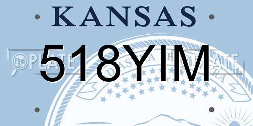518YIM Kansas License Plate