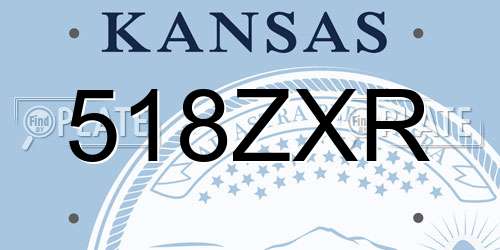 518ZXR Kansas License Plate