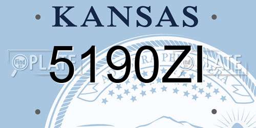 5190ZI Kansas License Plate