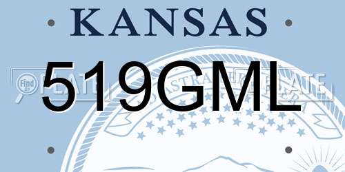 519GML Kansas License Plate