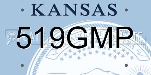 519GMP Kansas License Plate
