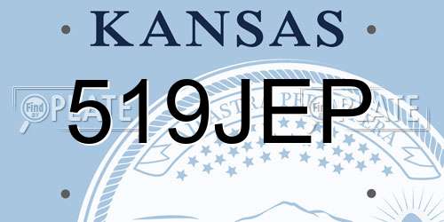 519JEP Kansas License Plate