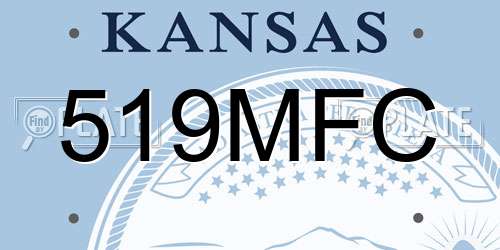 519MFC Kansas License Plate