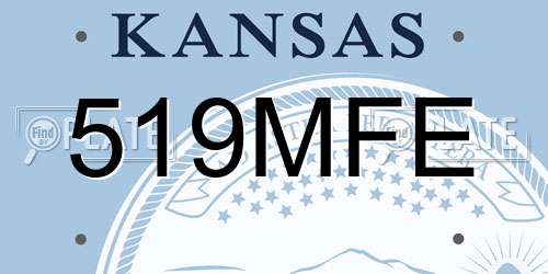 519MFE Kansas License Plate