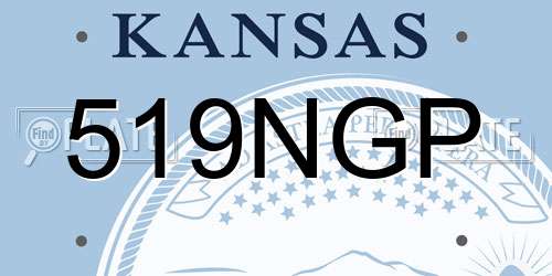 519NGP Kansas License Plate