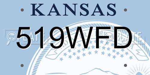 519WFD Kansas License Plate