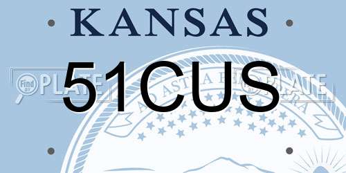 51CUS Kansas License Plate