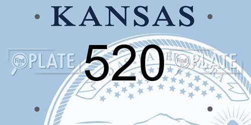 520 Kansas License Plate