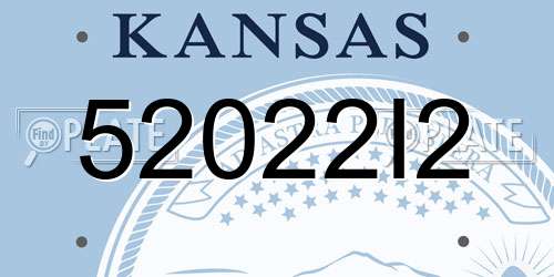 52022I2 Kansas License Plate