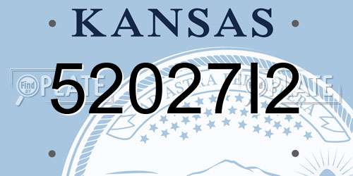 52027I2 Kansas License Plate