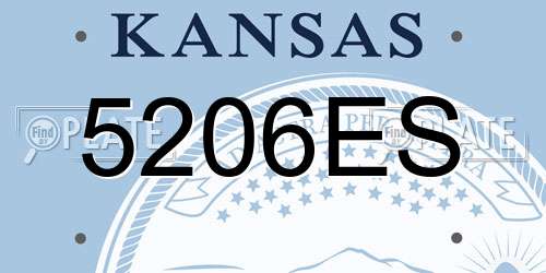 5206ES Kansas License Plate