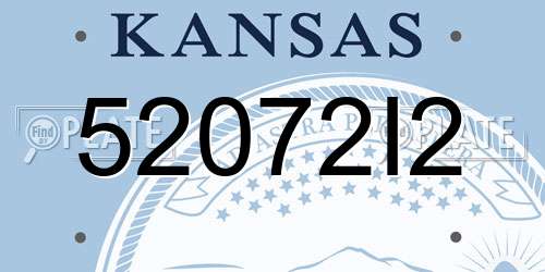 52072I2 Kansas License Plate