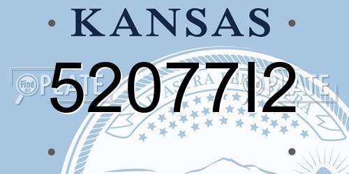 52077I2 Kansas License Plate