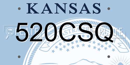 520CSQ Kansas License Plate