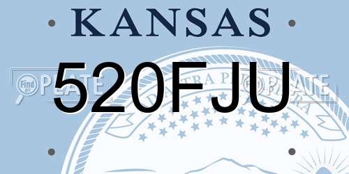 520FJU Kansas License Plate