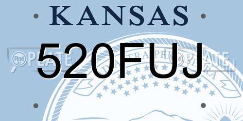 520FUJ Kansas License Plate