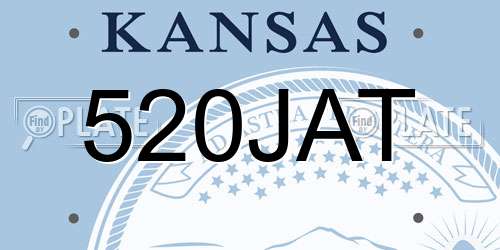 520JAT Kansas License Plate