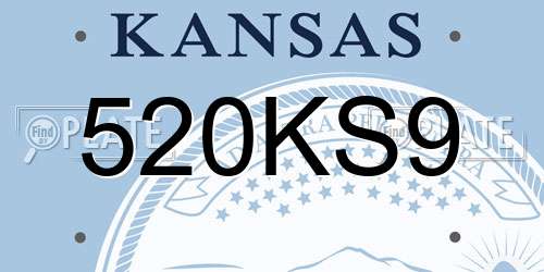 520KS9 Kansas License Plate