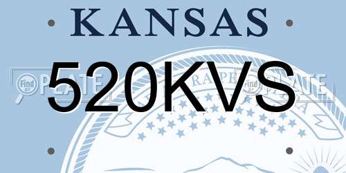 520KVS Kansas License Plate