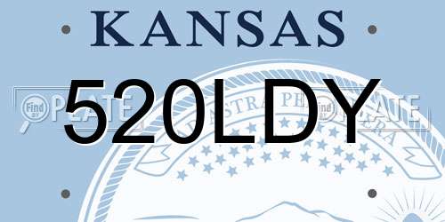 520LDY Kansas License Plate