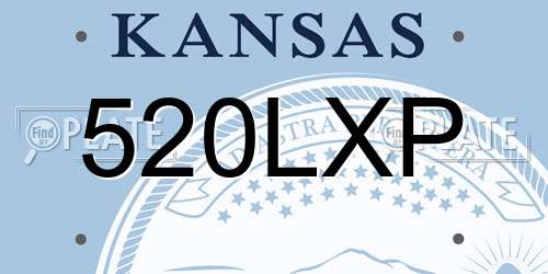 520LXP Kansas License Plate