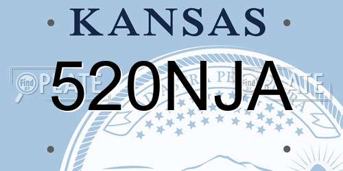 520NJA Kansas License Plate