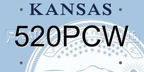 520PCW Kansas License Plate
