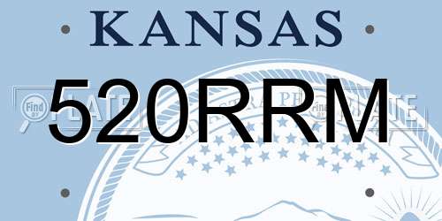 520RRM Kansas License Plate