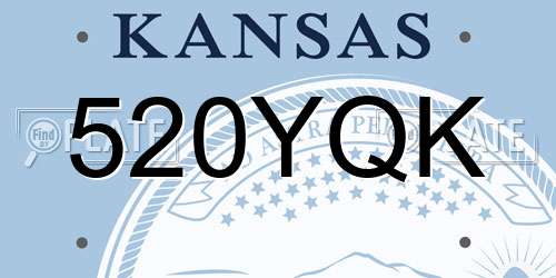 520YQK Kansas License Plate