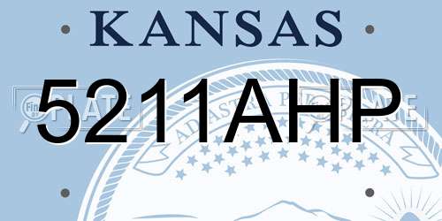 5211AHP Kansas License Plate