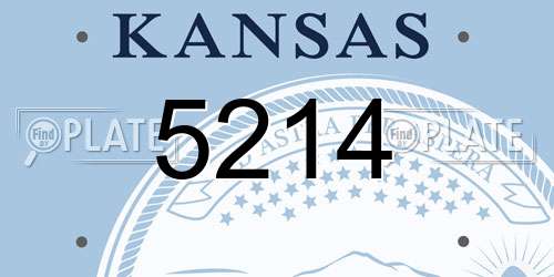 5214 Kansas License Plate