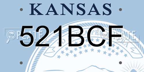 521BCF Kansas License Plate